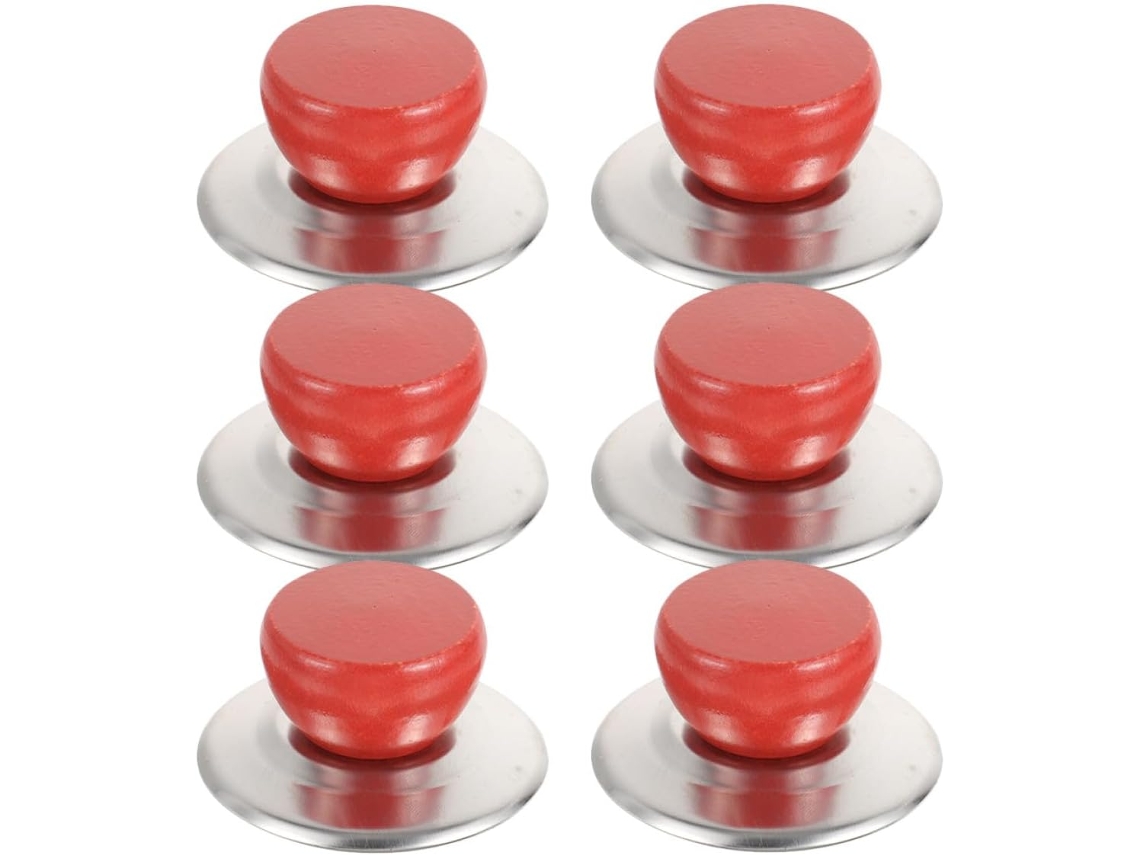 Juego de 6 asas de repuesto para tapas de ollas, fabricadas en ABS y acero inoxidable. Accesorios Gokoco