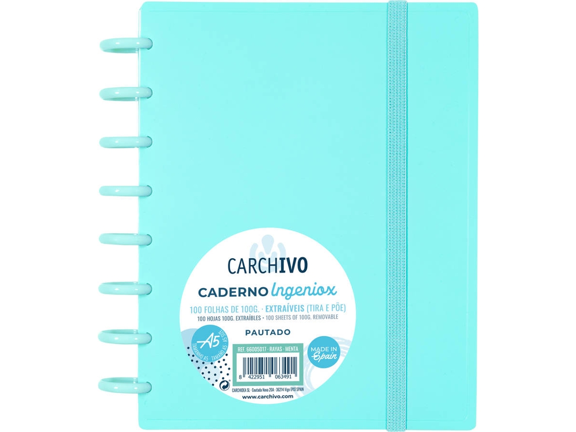 Cuaderno INGENIOX Verde (A5 - Pautado - 100 Hojas)