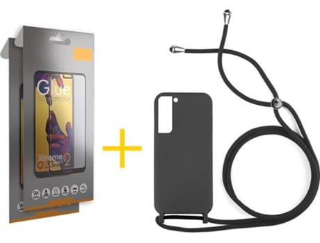 Carcasa + 2 Protectores de Pantalla para Samsung Galaxy S22 Plus 5G SKYHE Negro