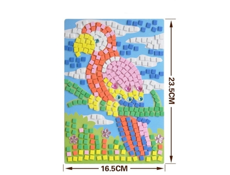 Hecho a mano 3d niños mosaico diy pegatinas de cristal arte - espuma eva juguetes educativos creativos18 SLOWMOOSE