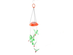 2026-lámpara De Campanillas Solar Con Colibrí Luces Led Coloridas Impermeable Exterior Con Gancho Rojo