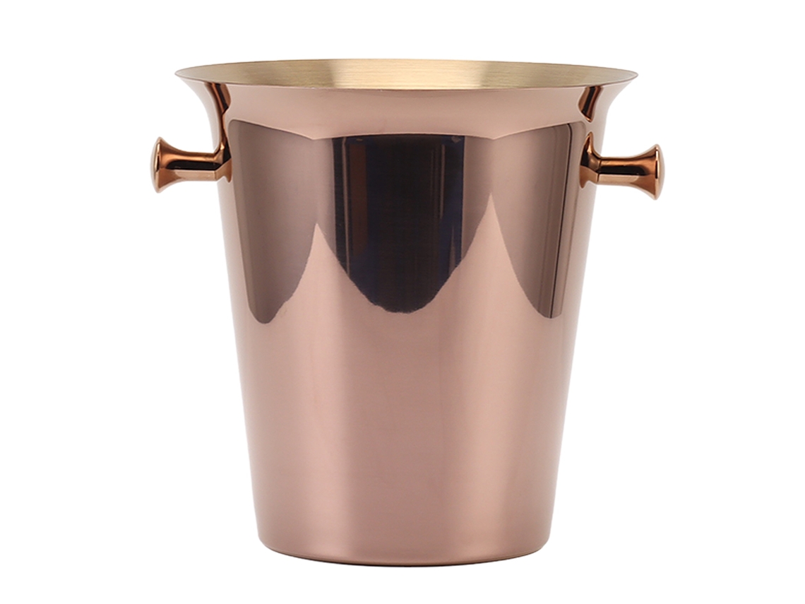 Cubitera De Acero Inoxidable De 5 Litros Con Asas Para Enfriar Cerveza, Vino Y Otras Bebidas.