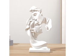 2026-estatua De Pareja Linjou Regalo Para Boda Cumpleaños Escultura De Cabeza Arte Decoración Resinado Blanco