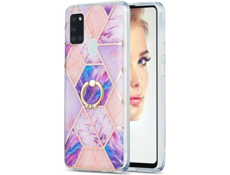 Funda Samsung Galaxy A21s HFS-HOUSE Mármol (Morado)