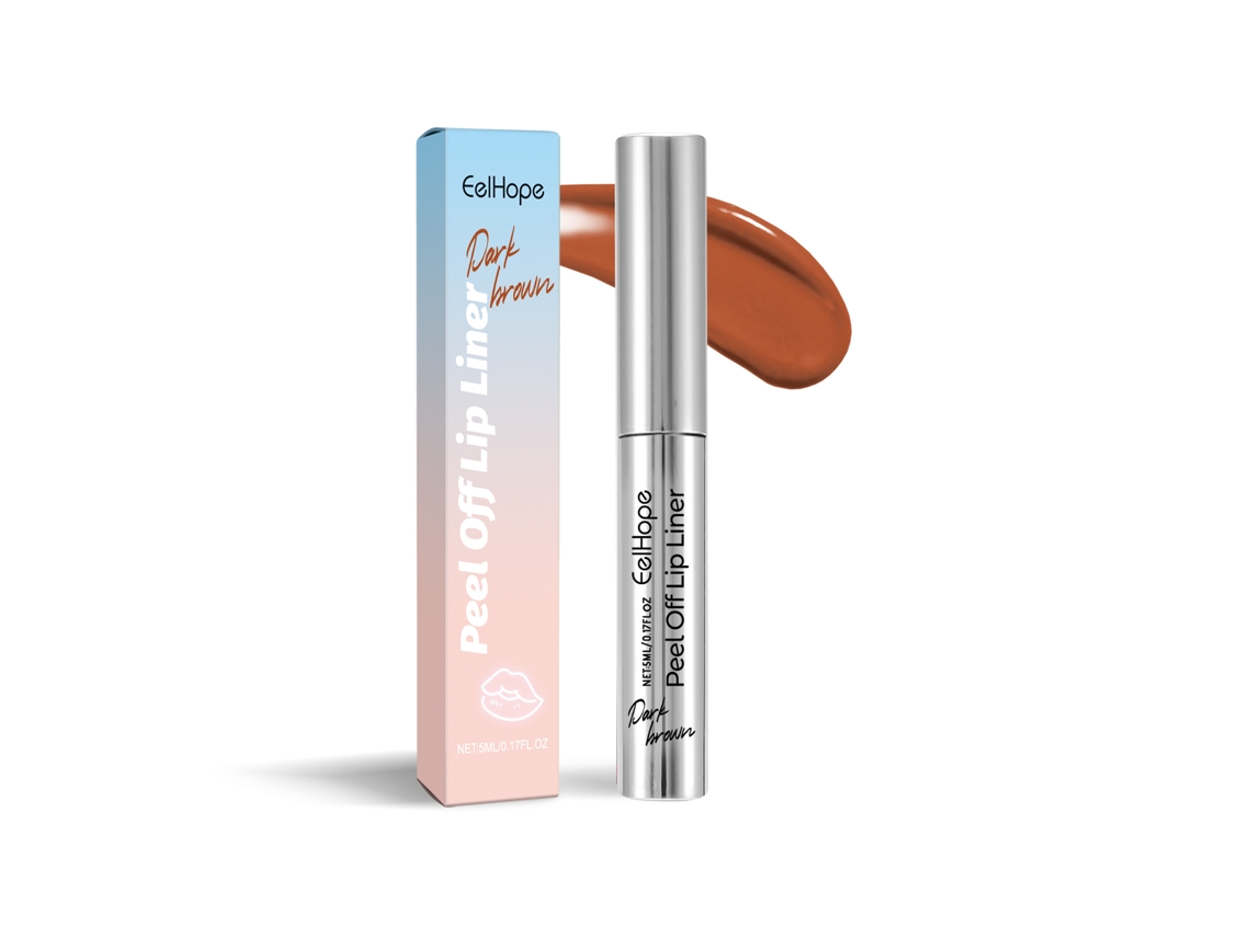Delineador de labios marrón oscuro removible