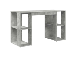 Escritorio | Escritorio gris de 130 x 50,5 x 75 cm, madera tratada.