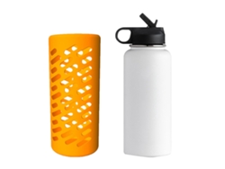 Vaso de vidrio de 250 ml con asa y tapa, doble capa, transparente, para zumo...
