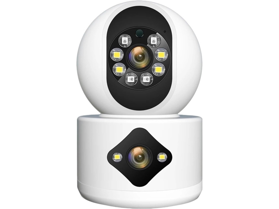 Cámara De Seguridad Para El Hogar De 4mp Con Doble Lente, Monitor Para Bebés Y Pantalla