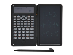 Calculadora Científica Com Bloco De Notas Portátil Tela Lcd 10 Dígitos Para Escola Escritório Reuniões Preta