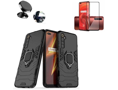 Carcasa + Protector + Soporte Realme X3 Zoom PHONECARE Military Defender Negro 67976