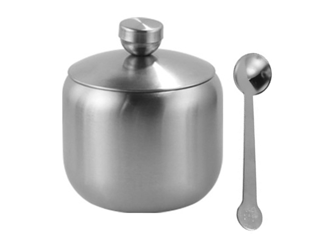 Tarro De Especias De Acero Inoxidable De Gran Capacidad Con Cuchara Para Cocina, Restaurante Y Barbacoa.