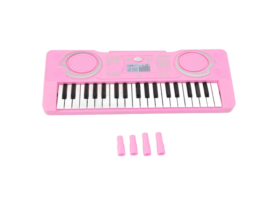 2026-teclado Piano Infantil 37 Teclas Juguete Educativo Para Niños Mejora Coordinación Ojo-manos Instrumento Musical Rosa