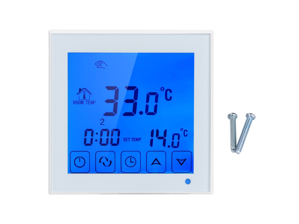 Termostato Para Control De Temperatura Para Calefacción Eléctrica Por Suelo Radiante De 200~240 V Con Pantalla Lcd.