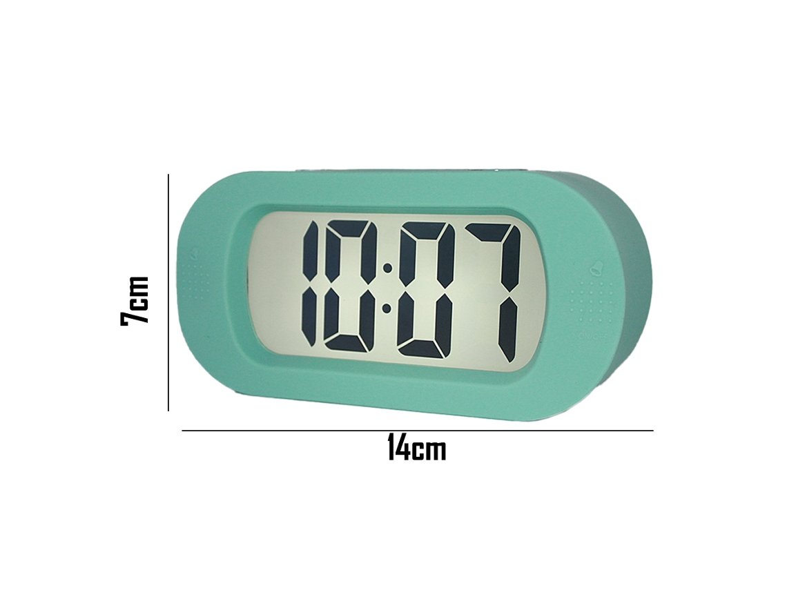 Reloj Silencioso - Despertador De Mesita De Noche De Escritorio De Pantalla  Grande Lcd Silencioso Digital Verde Con Luz JEIIBRZUI