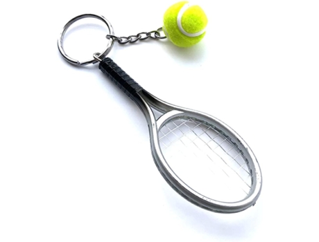Llavero de WAX Mini Raqueta de Tenis con Pelota