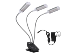 Lámpara de cultivo LED Primerox con 3 cabezales ajustables, rotación de 360°, temporizador, 72 W | Sin marca