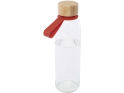 Botella De Cristal De 500 Ml Con Asa De Silicona Y Tapa De Bambú "porto"