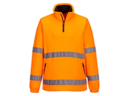 Forro de lana con cremallera de alta visibilidad de 1/2 pulgada – Amarillo cómodo y seguro / XXXL