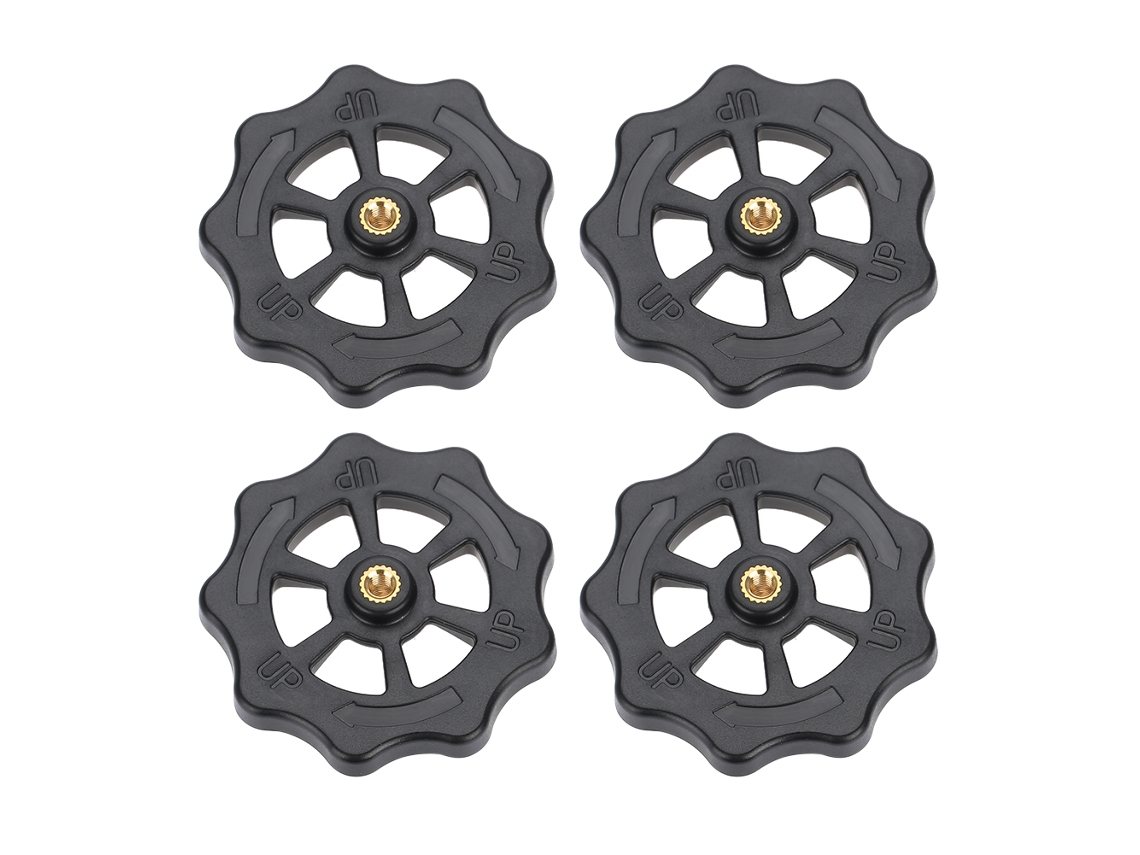 Perillas de plataforma CR-10 para impresora 3D (4 unidades), color negro y dorado