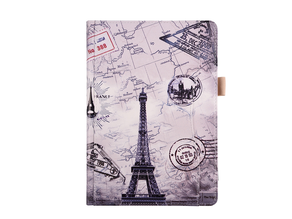 Funda protectora de piel sintética multiángulo con soporte abatible para iPad 9.7 2017/Air/Air2