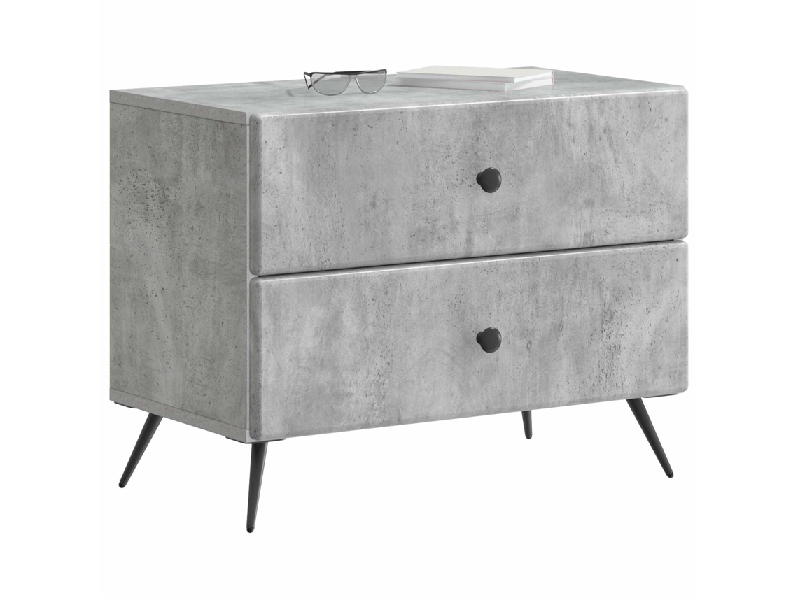 Maison Exclusive - Armario De Noche Con Cajón Gris Hormigón 62 X 34,5 X 47,5 Cm