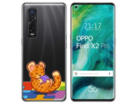 Carcasa Oppo Find X2 Pro TUMUNDOSMARTPHONE Dibujos Transparente Multicolor
