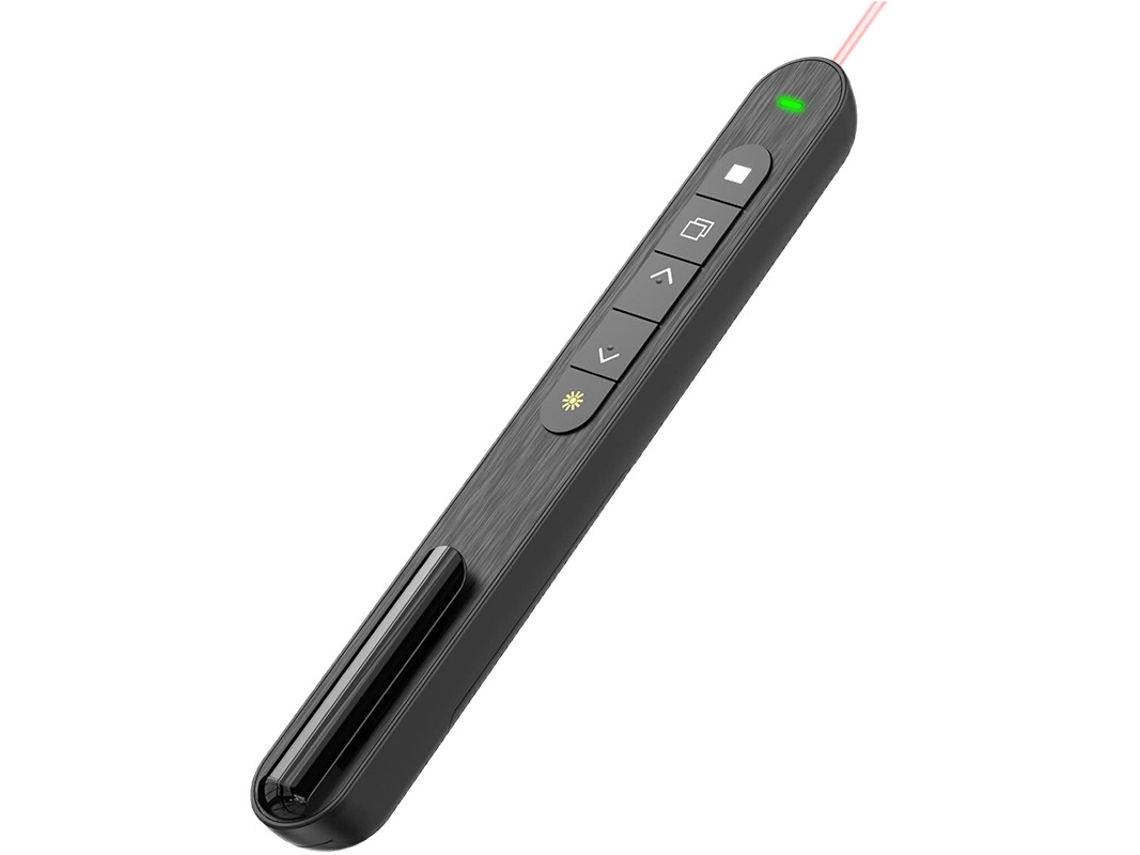 Puntero láser de 2,4 GHz con control remoto para presentaciones de PowerPoint Elisefashion (negro)