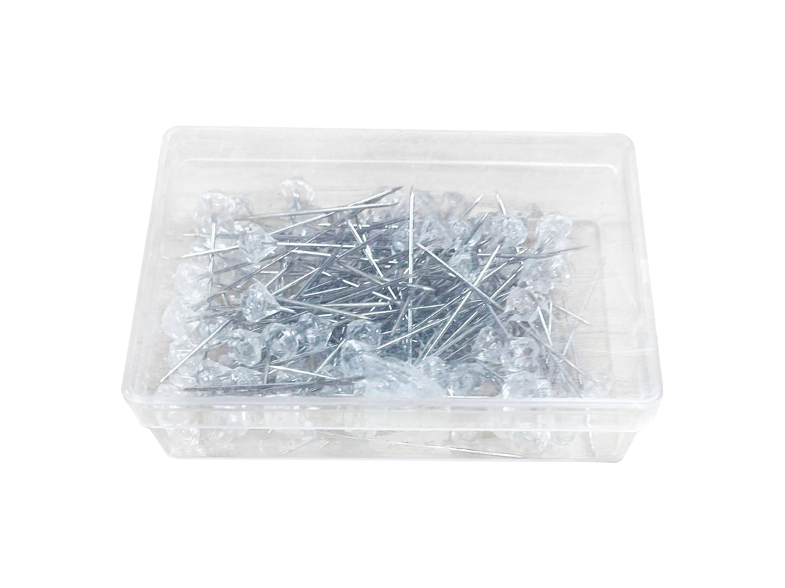 100 Alfileres Para Ramos Con Cristal Transparente De 10x64 Mm Para Decoración De Bodas Y Costura.
