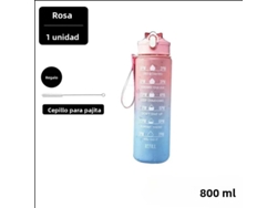 Botella de agua a prueba de fugas, ideal para deportes y viajes. Mdug (rosa, 800 ml)