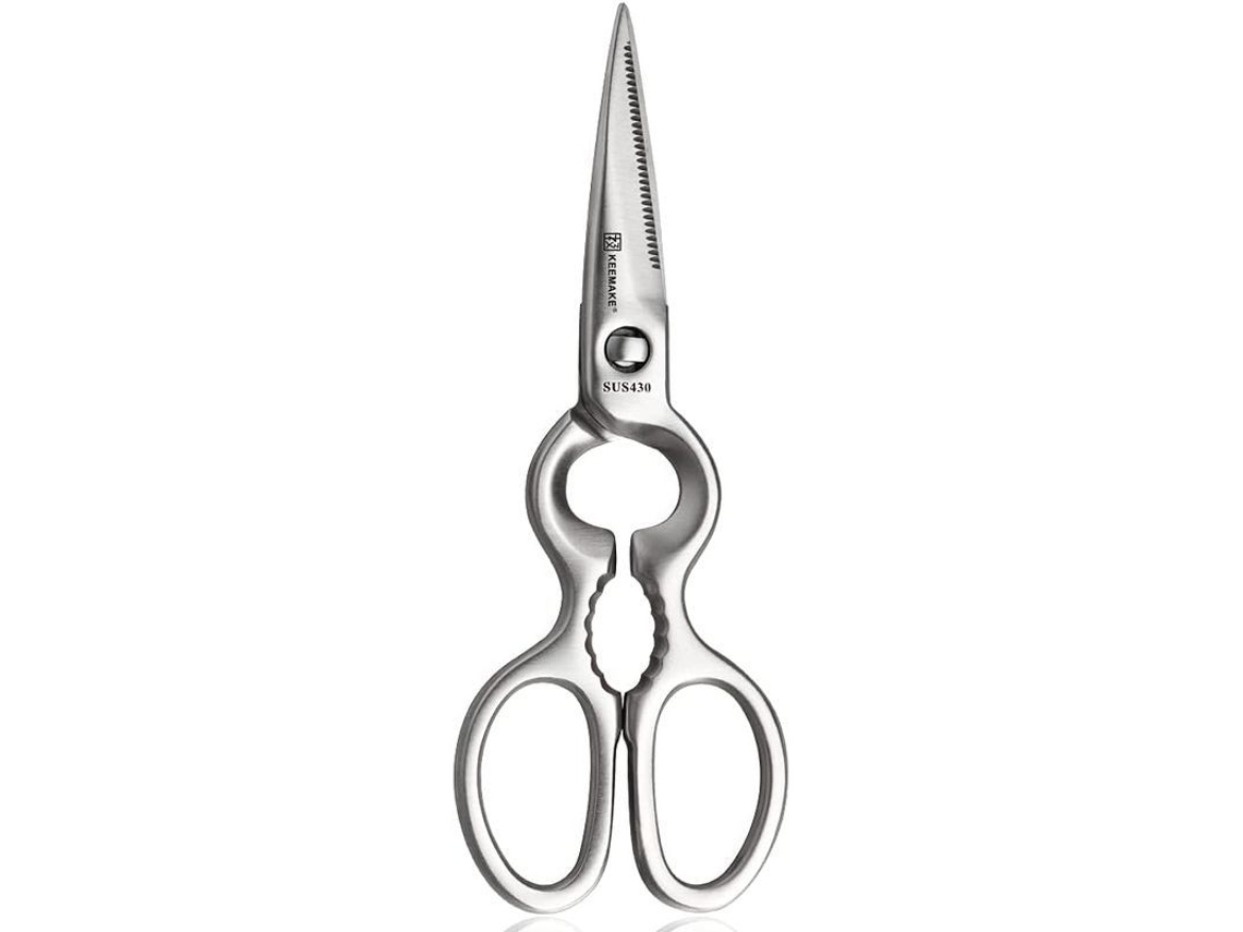 Tesoura de cozinha profissional 2026, 20 cm, aço inoxidável, multifuncional, própria para lava-louças, para carnes e legumes.