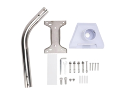 Kit de montaje para satélite blanco, ala de acero inoxidable, resistente a la intemperie, soporte de pared para satélite largo ajustable a 88°, Yunzii
