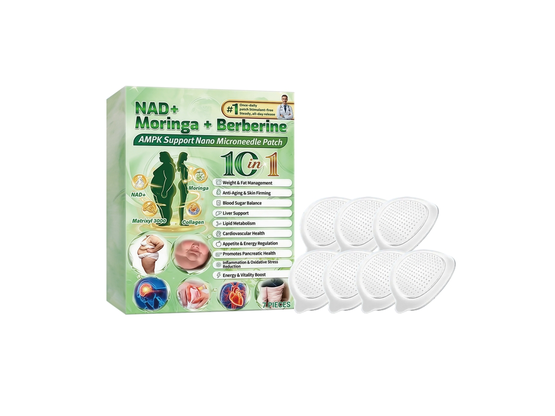 Parche de microagujas para el cuidado corporal con moringa