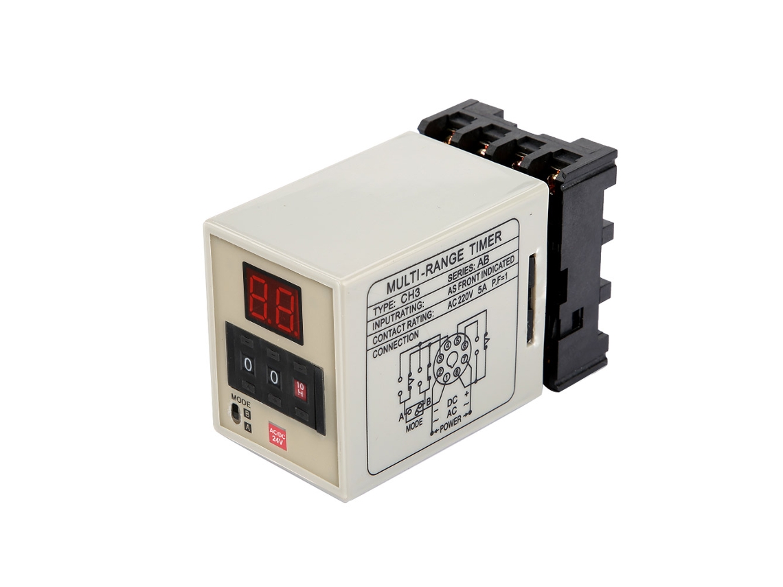Relé Temporizador Ah3-dm 24v Modo Dual Led