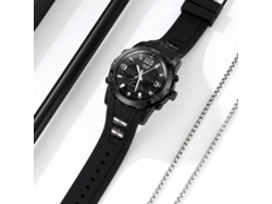 Reloj Deportivo Digital Para Hombre, Resistente Al Agua Hasta 50 M, Doble Zona Horaria, Multifuncional, Negro.