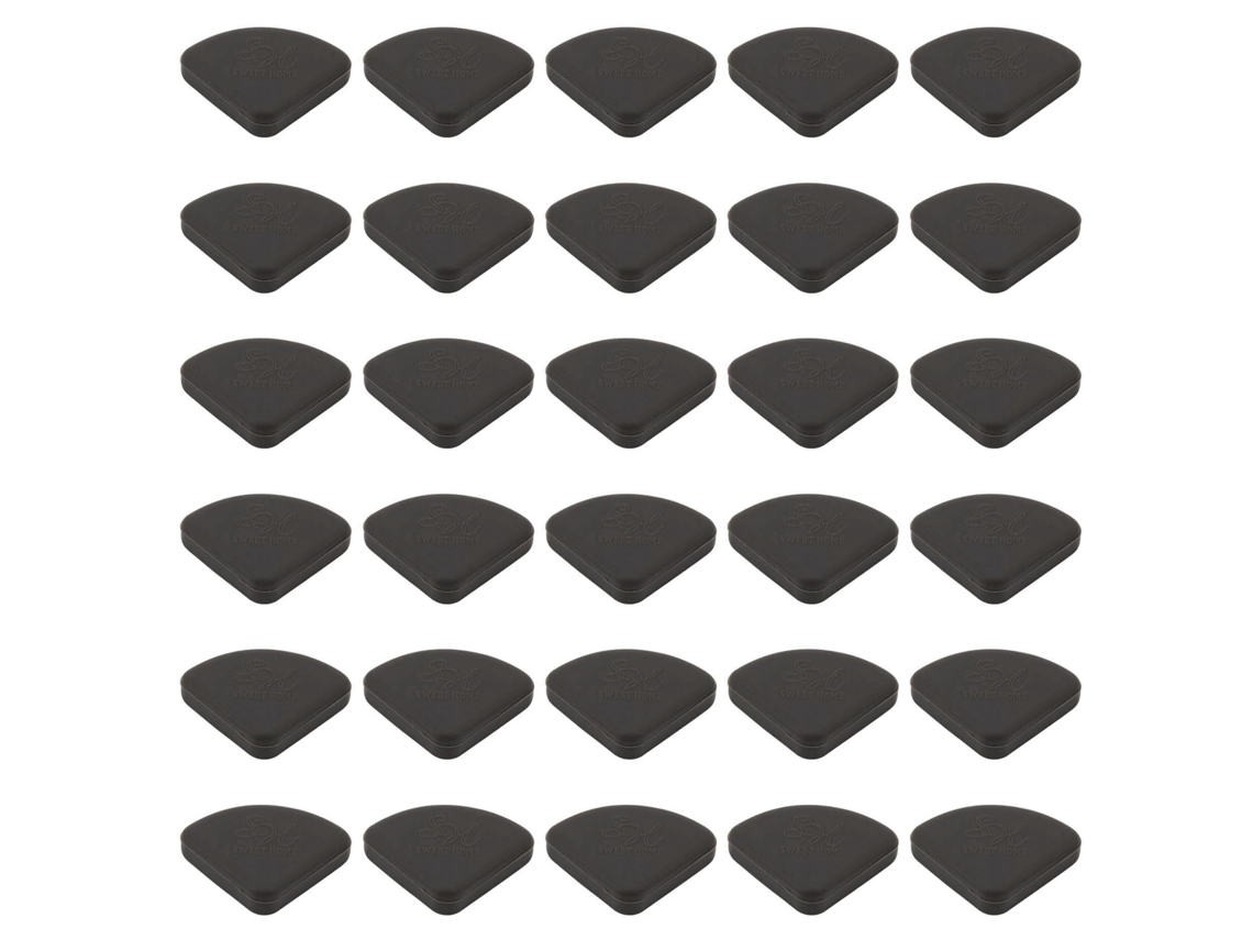 30 Protectores De Esquinas De Muebles De Silicona Suave, Seguros, Delgados, Para Bebés/niños, Color Negro.