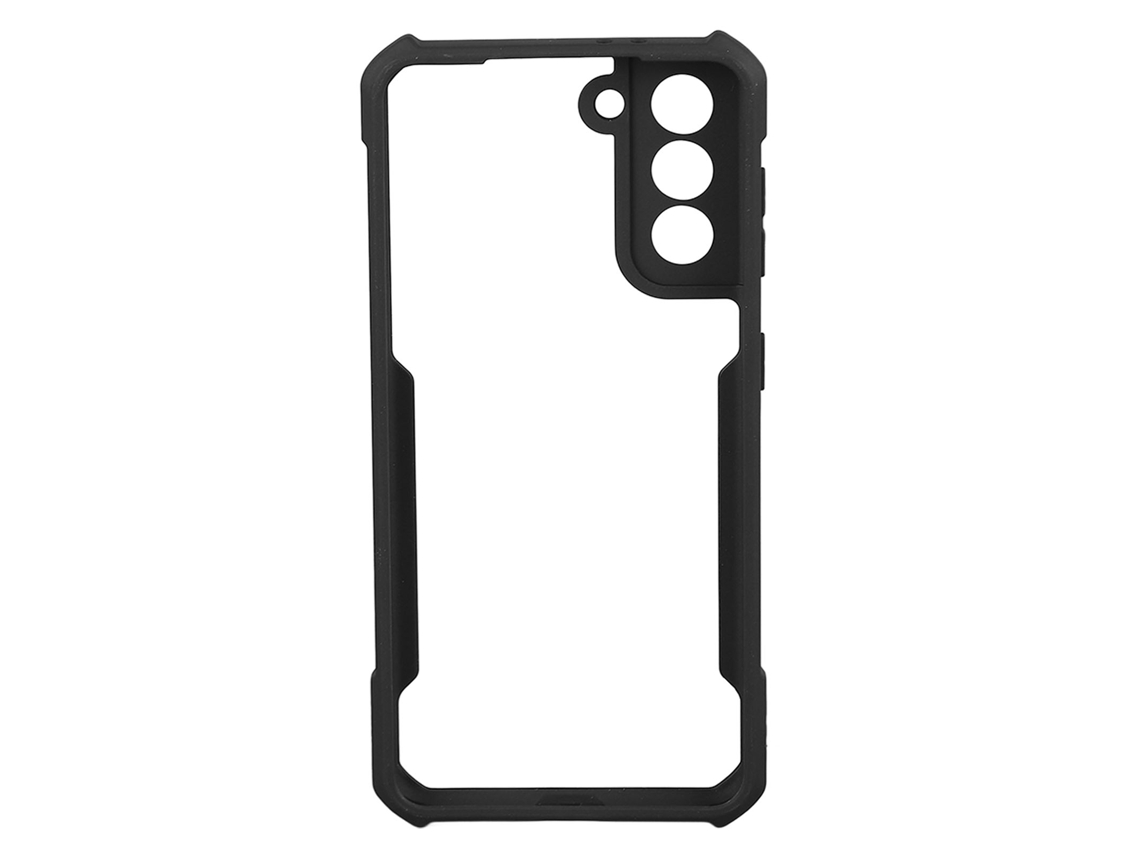 Capa De Telefone Transparente Antiqueda De Cobertura Total Para Samsung S21 Preta