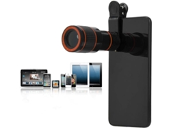 Teleobjetivo Profesional 12x Para Teléfono Móvil, Enfoque Telescópico Universal (negro)