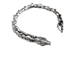 Pulsera De Dragón De Plata De Ley 925 Para Hombre Con Cierre De Eslabón, Diseño Alemán Hecho A Mano.
