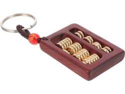 Llavero Ábaco Madera Miniatura Marrón Ligero Portátil Delicada Decoración Retro Hogar Fiestas Finos Detalles