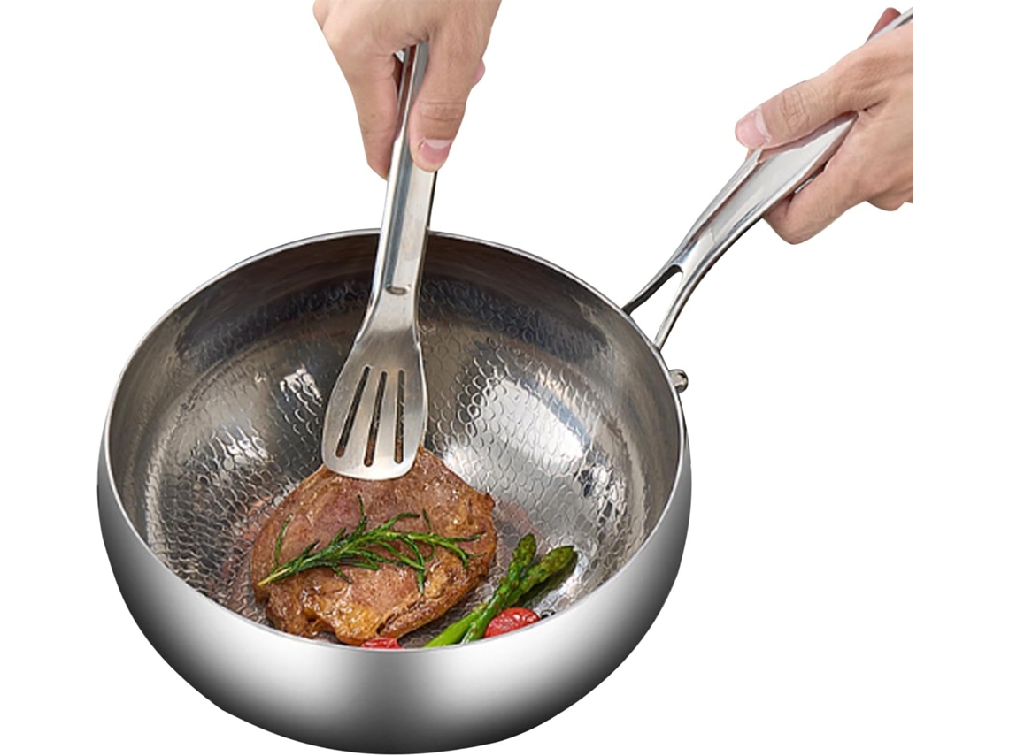 Wok antiadherente Slowmoose con tapa, titanio, apto para inducción.