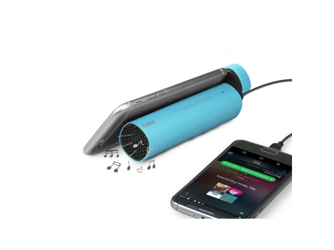 Powerbank SBS Columna (2200 mAh - 1 USB - MicroUSB - Azul)