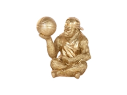Figura Resina Gorila Dorado 54x46x60,5cm