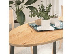 Tablero De Mesa | Superficie De Mesa | Tablero De Escritorio Ovalado Madera Maciza De Roble 120x60x2 Cm Wsd72910