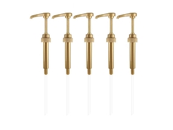 5 Bombas Dosificadoras Para Café Y Té, Dispensador De Líquido De 8 Ml, Pp Negro, Oro Transparente.