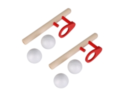 2026-2 Set Juguetes De Madera Para Soplar Pelota Flotante Divertidos Juegos Para Niños