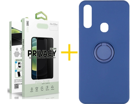 Carcasa + Protector de Pantalla para Samsung Galaxy A20e SKYHE Azul Oscuro