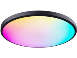 Lámpara de techo inteligente con WiFi, LED RGBCCT compatible con Alexa y Google Home Eifson (Negro, 1 unidad)