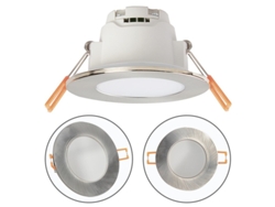Foco empotrable Xelim Redondo IP65 1X 5W LED 350 lm 3000K 120 Alt. 0.25 X Diámetro 9 cm Níquel FERRIMEX