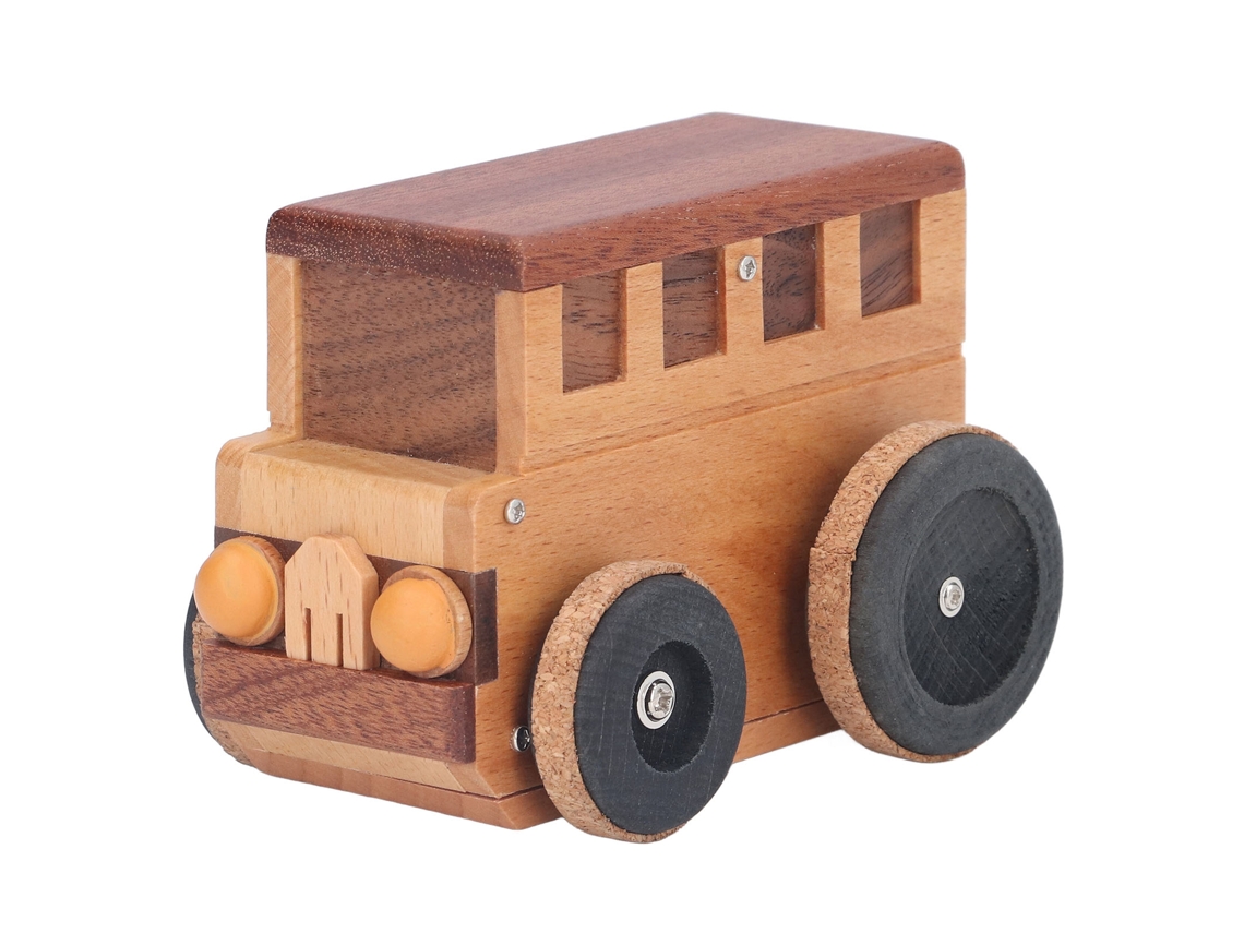 2026-caja De Música De Autobús De Madera Única, Juguete Y Decoración Para Niños, Regalo Retro Y Artesanal