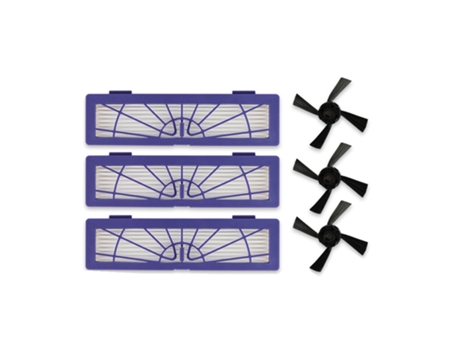 3X Cepillo Lateral robótico y 3X filtro Hepa para Neato Botvac M6S6 70E 750 85 80 piezas de Robot aspirador Accesorios